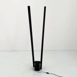 Online Pamono Black Sistema Flu Floor Lamp by Rodolfo Bonetto for Luci Italia, 1980s