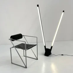 Online Pamono Black Sistema Flu Floor Lamp by Rodolfo Bonetto for Luci Italia, 1980s