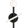 Discount Pamono Black Tube and Globe Wall Light by Atelier Areti