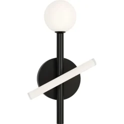 Discount Pamono Black Tube and Globe Wall Light by Atelier Areti