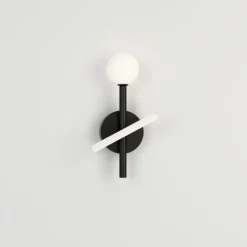 Discount Pamono Black Tube and Globe Wall Light by Atelier Areti