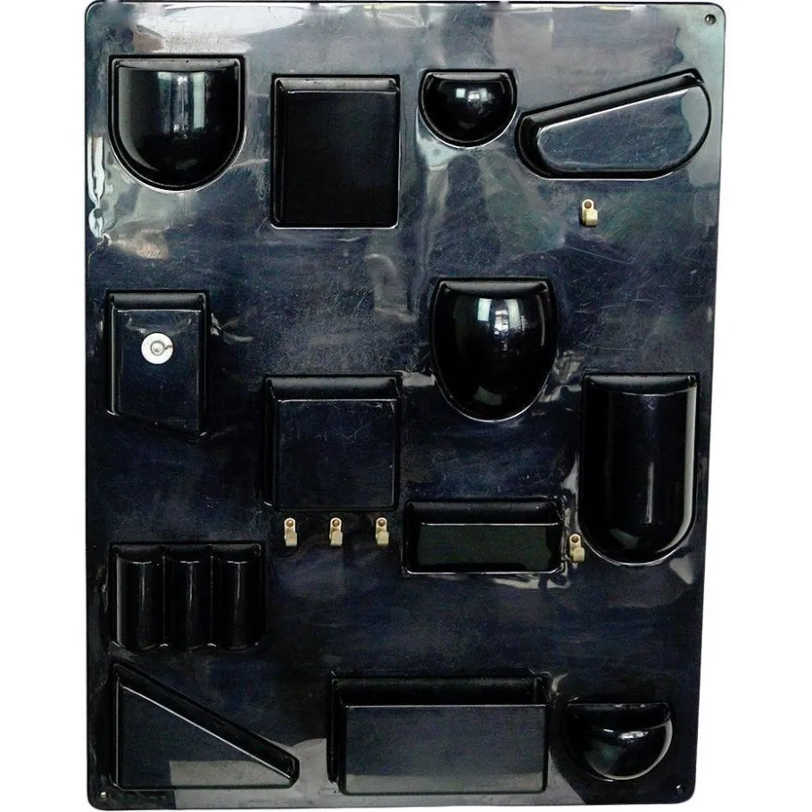New Pamono Black Utensilo II Wall Organizer attributed to Dorothee Maurer Becker for Design M, Germany, 1970s