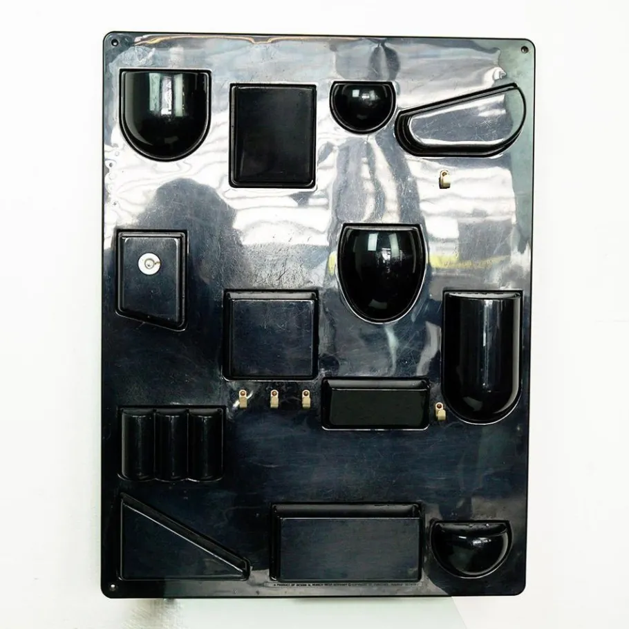 New Pamono Black Utensilo II Wall Organizer attributed to Dorothee Maurer Becker for Design M, Germany, 1970s