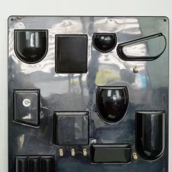 New Pamono Black Utensilo II Wall Organizer attributed to Dorothee Maurer Becker for Design M, Germany, 1970s