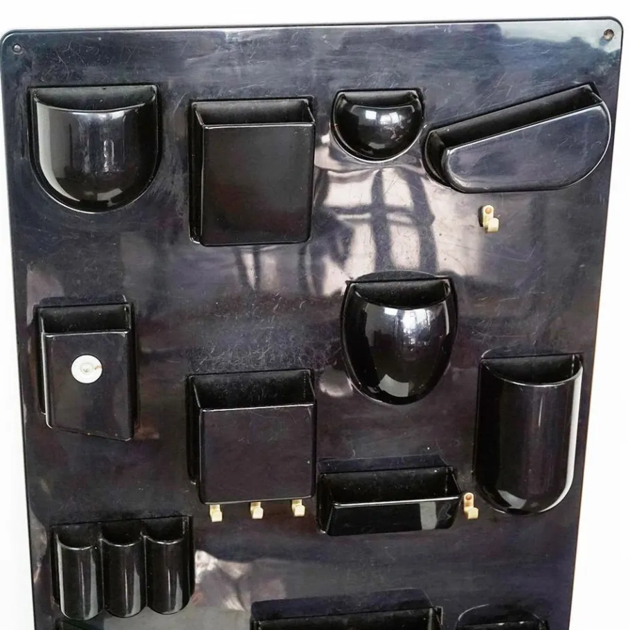 New Pamono Black Utensilo II Wall Organizer attributed to Dorothee Maurer Becker for Design M, Germany, 1970s