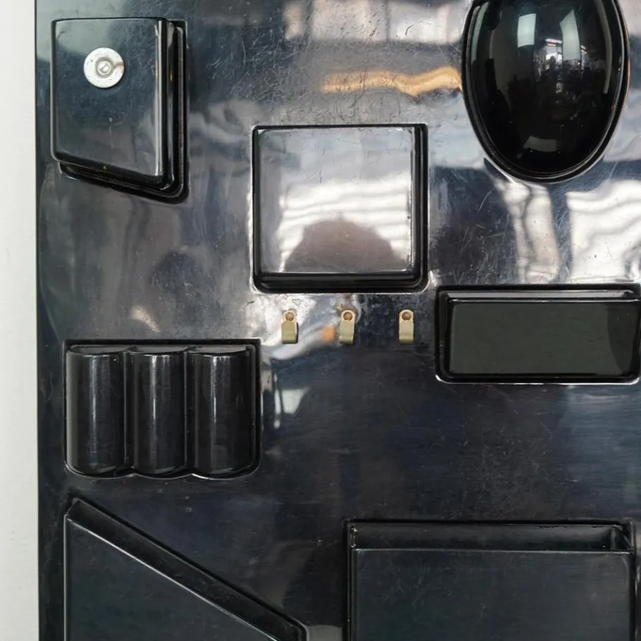 New Pamono Black Utensilo II Wall Organizer attributed to Dorothee Maurer Becker for Design M, Germany, 1970s