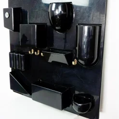 New Pamono Black Utensilo II Wall Organizer attributed to Dorothee Maurer Becker for Design M, Germany, 1970s