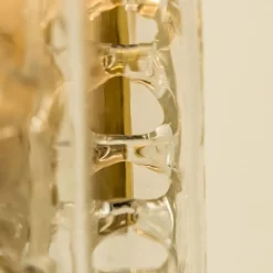 Discount Pamono Blown Glass and Brass Wall Sconce attributed to Doria, 1960s