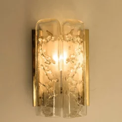 Discount Pamono Blown Glass and Brass Wall Sconce attributed to Doria, 1960s