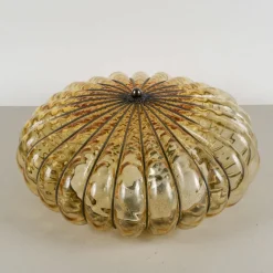 Online Pamono Blown Glass and Wrought Iron Ceiling Light