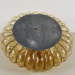 Online Pamono Blown Glass and Wrought Iron Ceiling Light