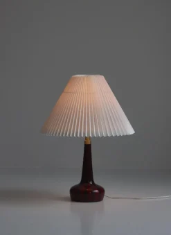 New Pamono Blown Glass Table Lamp by Esben Klint for Le Klint & Holmegaard, Denmark, 1970s