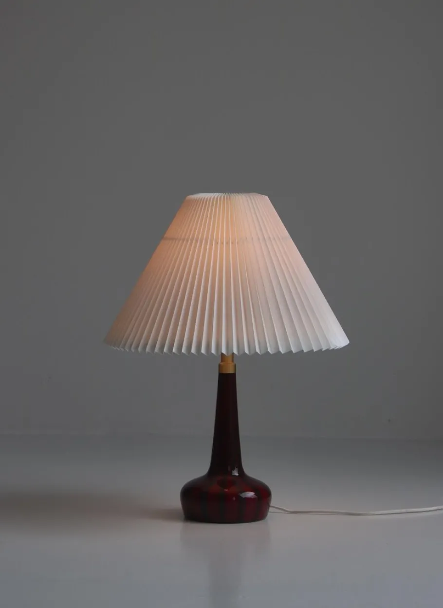 New Pamono Blown Glass Table Lamp by Esben Klint for Le Klint & Holmegaard, Denmark, 1970s