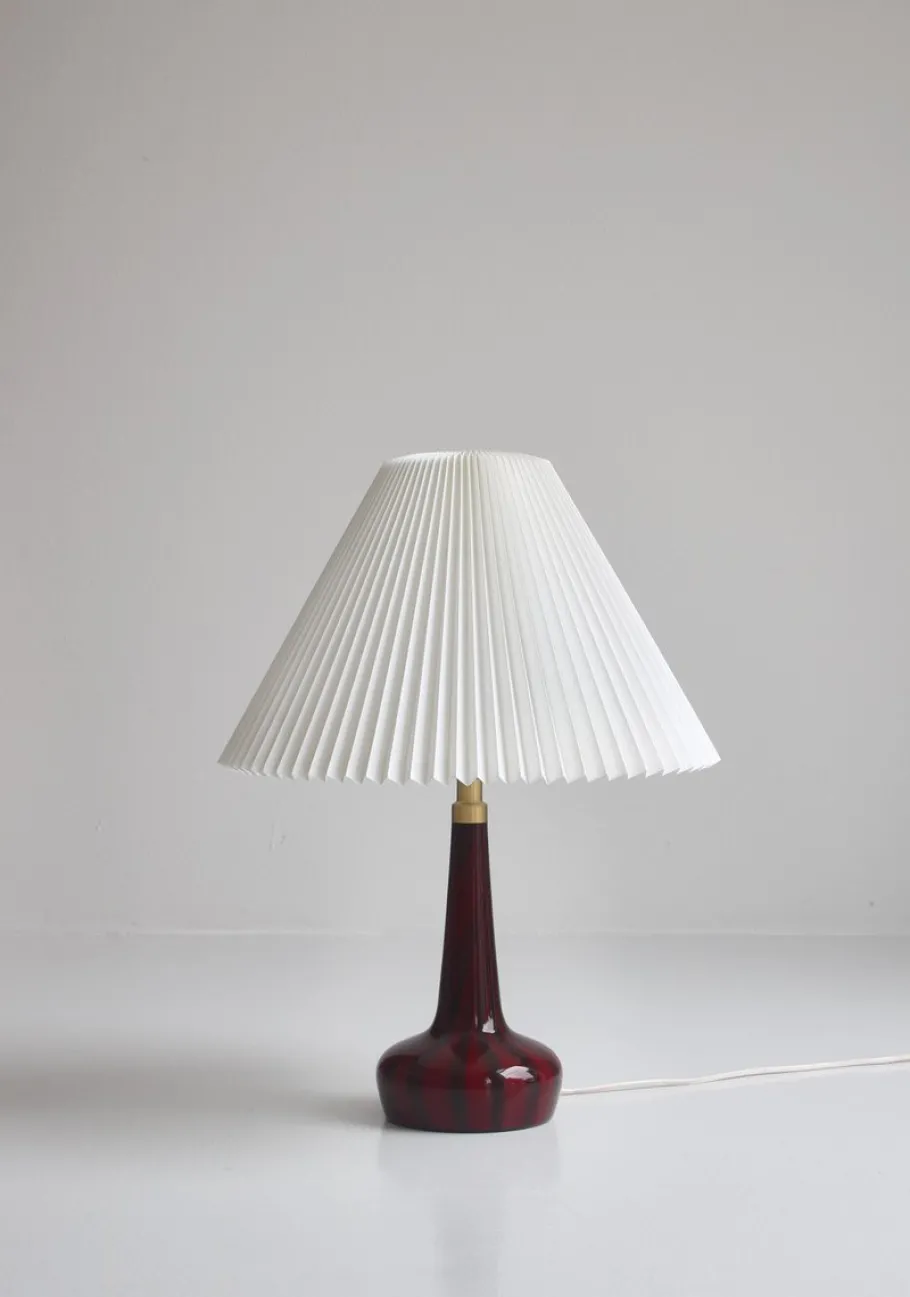 New Pamono Blown Glass Table Lamp by Esben Klint for Le Klint & Holmegaard, Denmark, 1970s