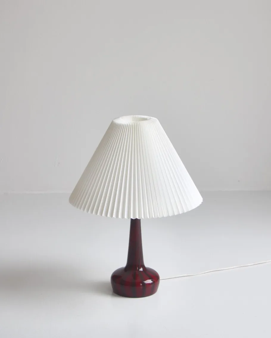 New Pamono Blown Glass Table Lamp by Esben Klint for Le Klint & Holmegaard, Denmark, 1970s