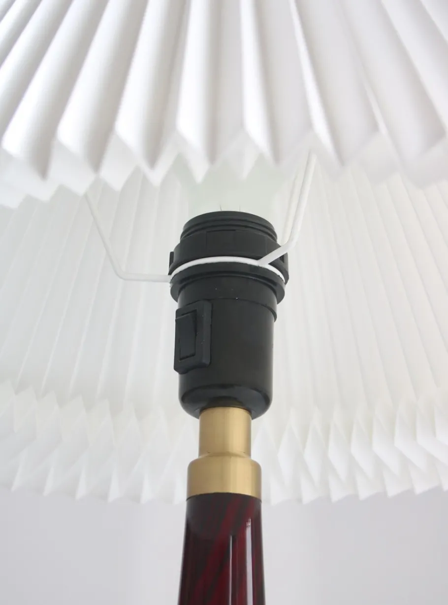 New Pamono Blown Glass Table Lamp by Esben Klint for Le Klint & Holmegaard, Denmark, 1970s