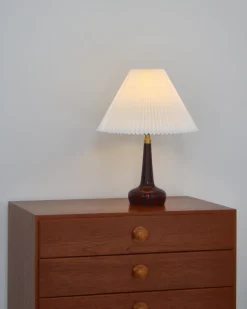 New Pamono Blown Glass Table Lamp by Esben Klint for Le Klint & Holmegaard, Denmark, 1970s