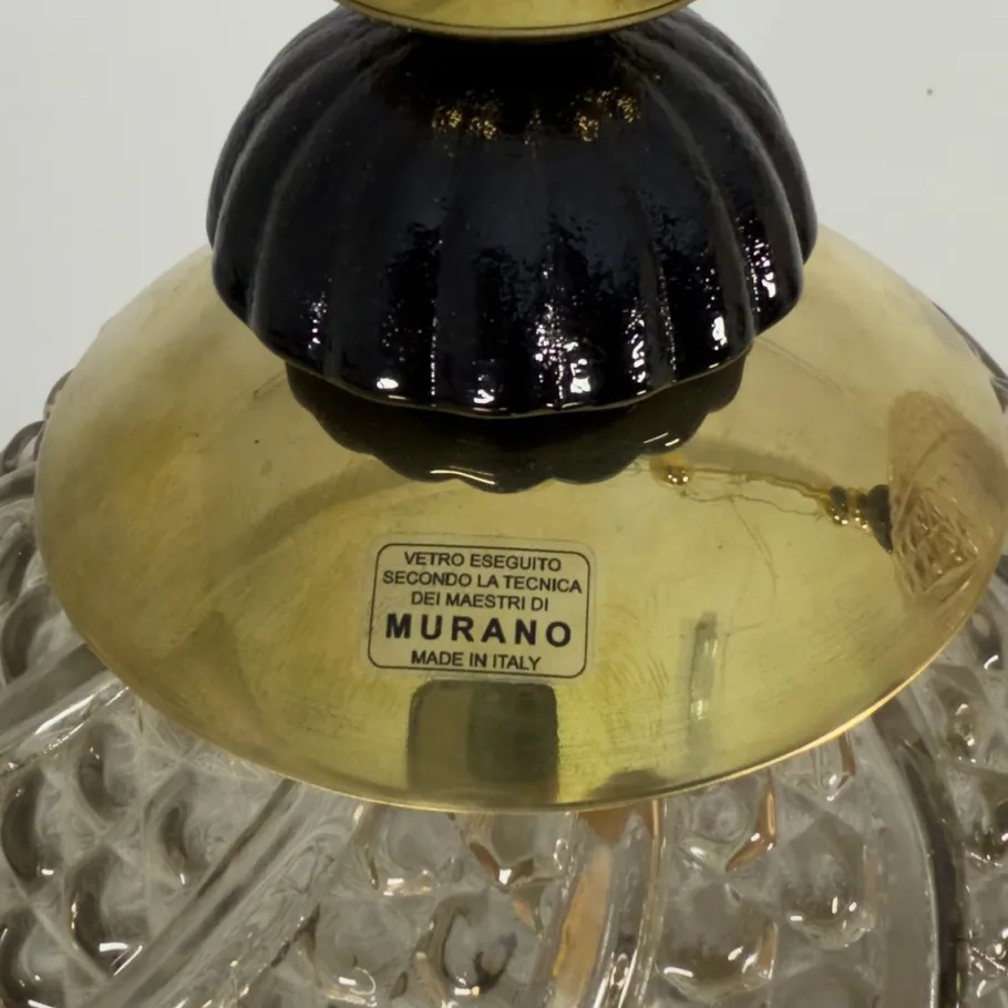 Online Pamono Blown Murano Glass and Brass Pendant Lamp, 2000
