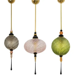 Online Pamono Blown Murano Glass and Brass Pendant Lamp, 2000