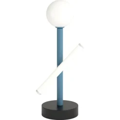 New Pamono Blue and Black Tube and Globe Desk Light by Atelier Areti