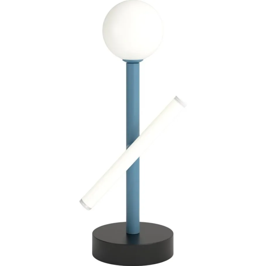 New Pamono Blue and Black Tube and Globe Desk Light by Atelier Areti
