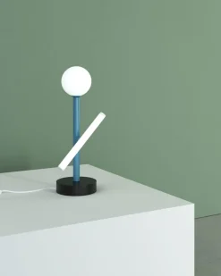 New Pamono Blue and Black Tube and Globe Desk Light by Atelier Areti