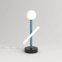 New Pamono Blue and Black Tube and Globe Desk Light by Atelier Areti