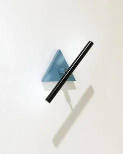 Clearance Pamono Blue and Black Tube and Triangle Wall Light by Atelier Areti