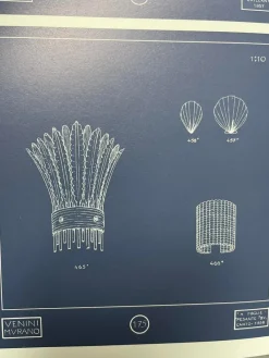 Sale Pamono Blue Catalogue Wall Lights from Venini, 1930s, Set of 2