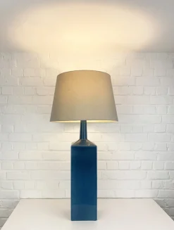 Online Pamono Blue Ceramic Floor Lamp Model No. 357 Glazed Stoneware from Le Klint, Denmark, 1970s