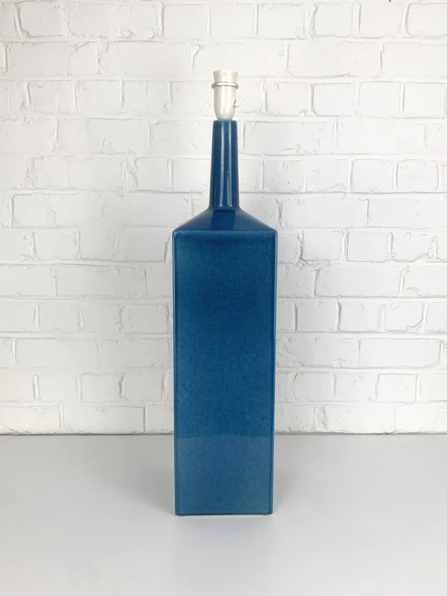 Online Pamono Blue Ceramic Floor Lamp Model No. 357 Glazed Stoneware from Le Klint, Denmark, 1970s