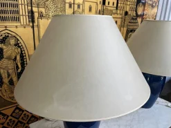 Online Pamono Blue Earthenware Table Lamps, Set of 2