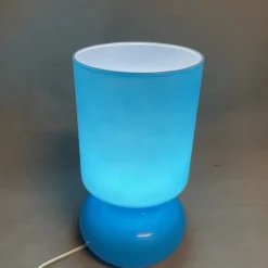 Online Pamono Blue Glass Table Lamp from Ikea, 2000s