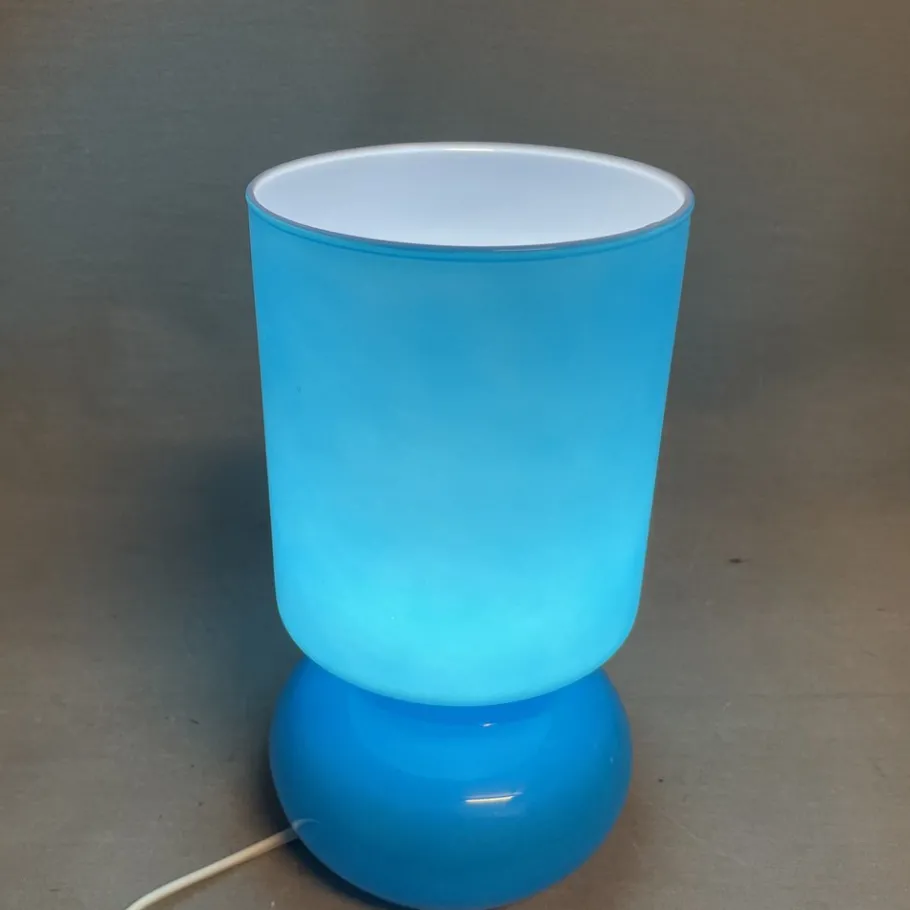 Online Pamono Blue Glass Table Lamp from Ikea, 2000s