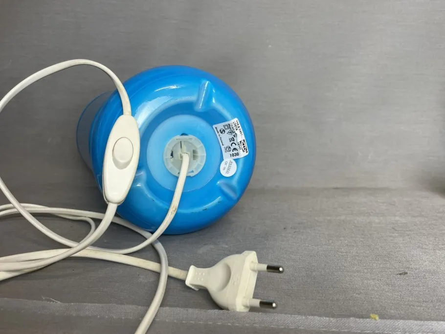 Online Pamono Blue Glass Table Lamp from Ikea, 2000s