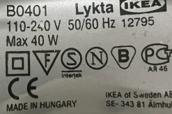 Online Pamono Blue Glass Table Lamp from Ikea, 2000s