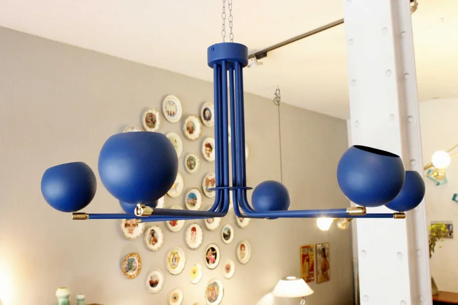 Hot Pamono Blue Jupiter Chandelier by Juanma Lizana