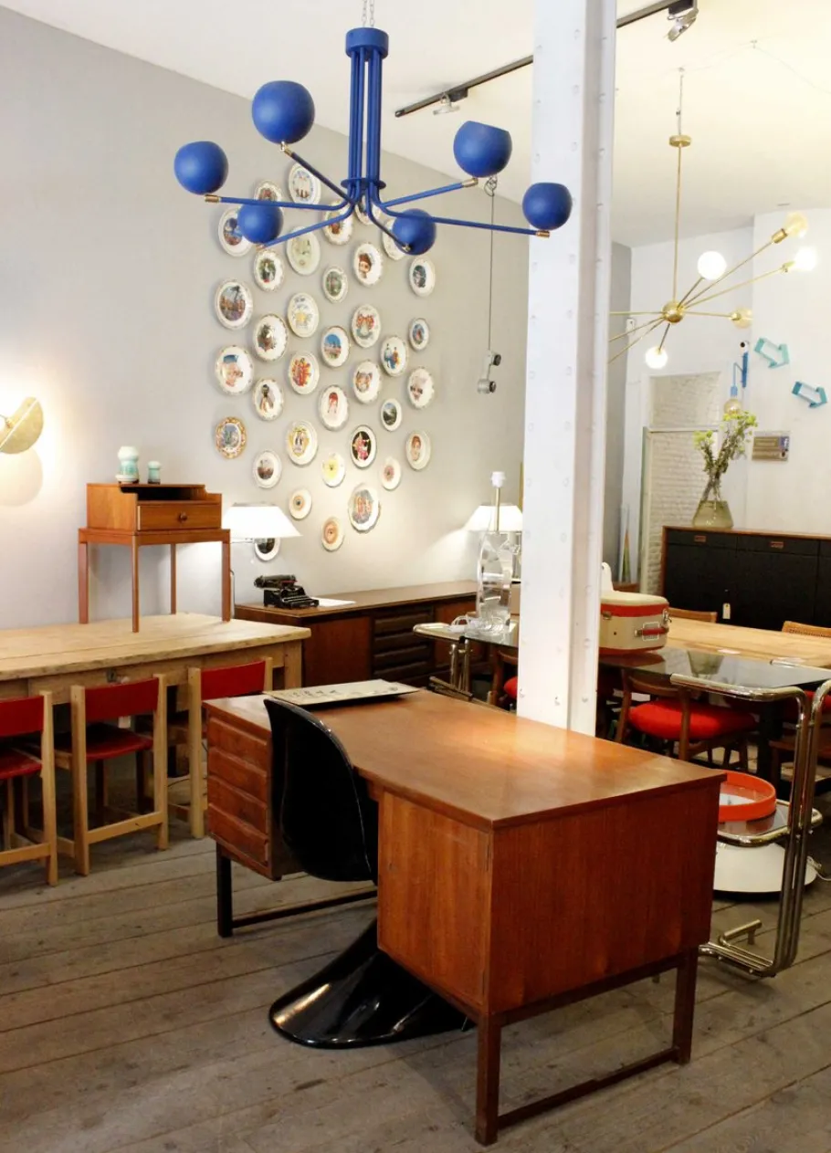 Hot Pamono Blue Jupiter Chandelier by Juanma Lizana