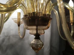 Hot Pamono Bochemia Glass Chandelier, 1950s