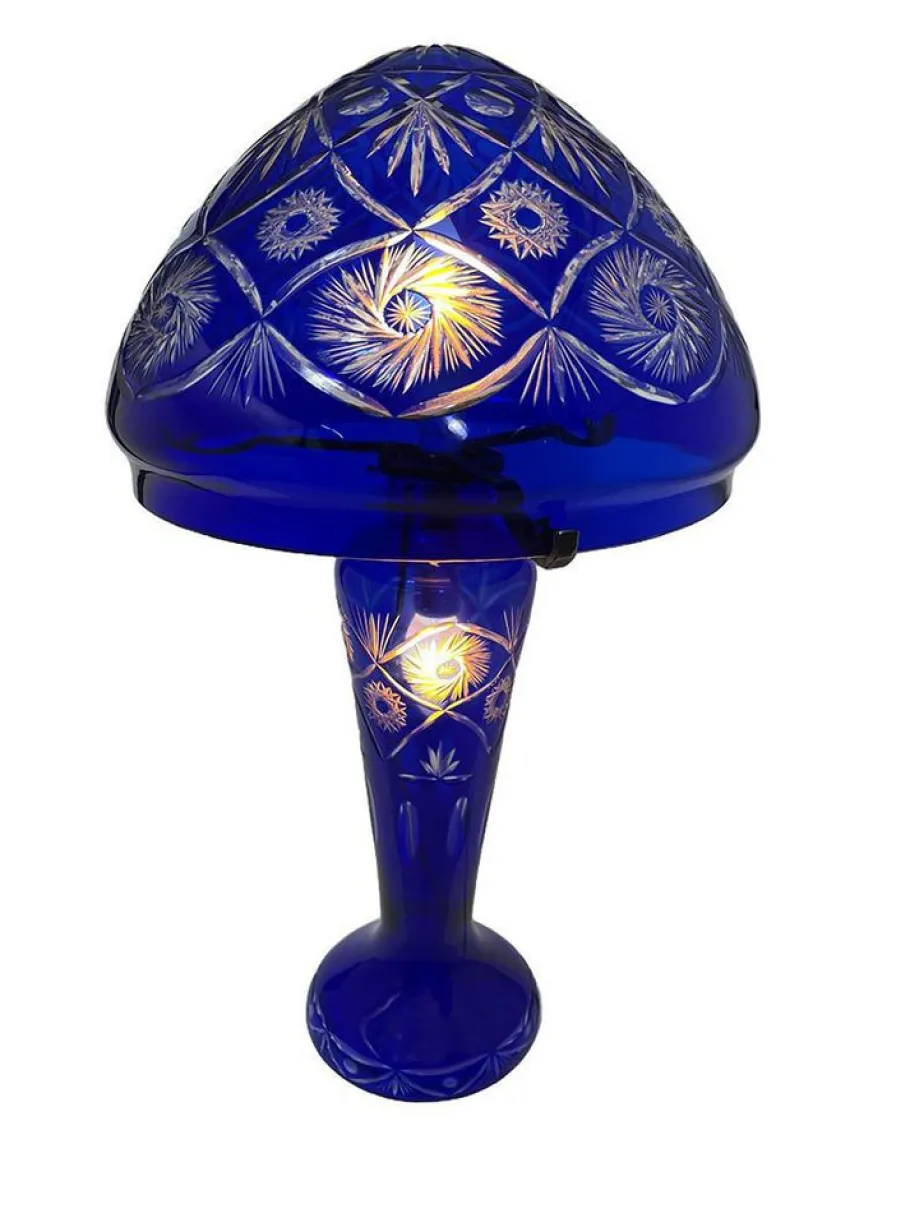 Discount Pamono Bohemian Crystal Mushroom Lamp, 1980s