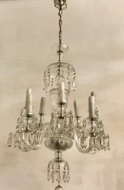 Online Pamono Bohemian Lead Crystal 10-Light Chandelier, 1960s