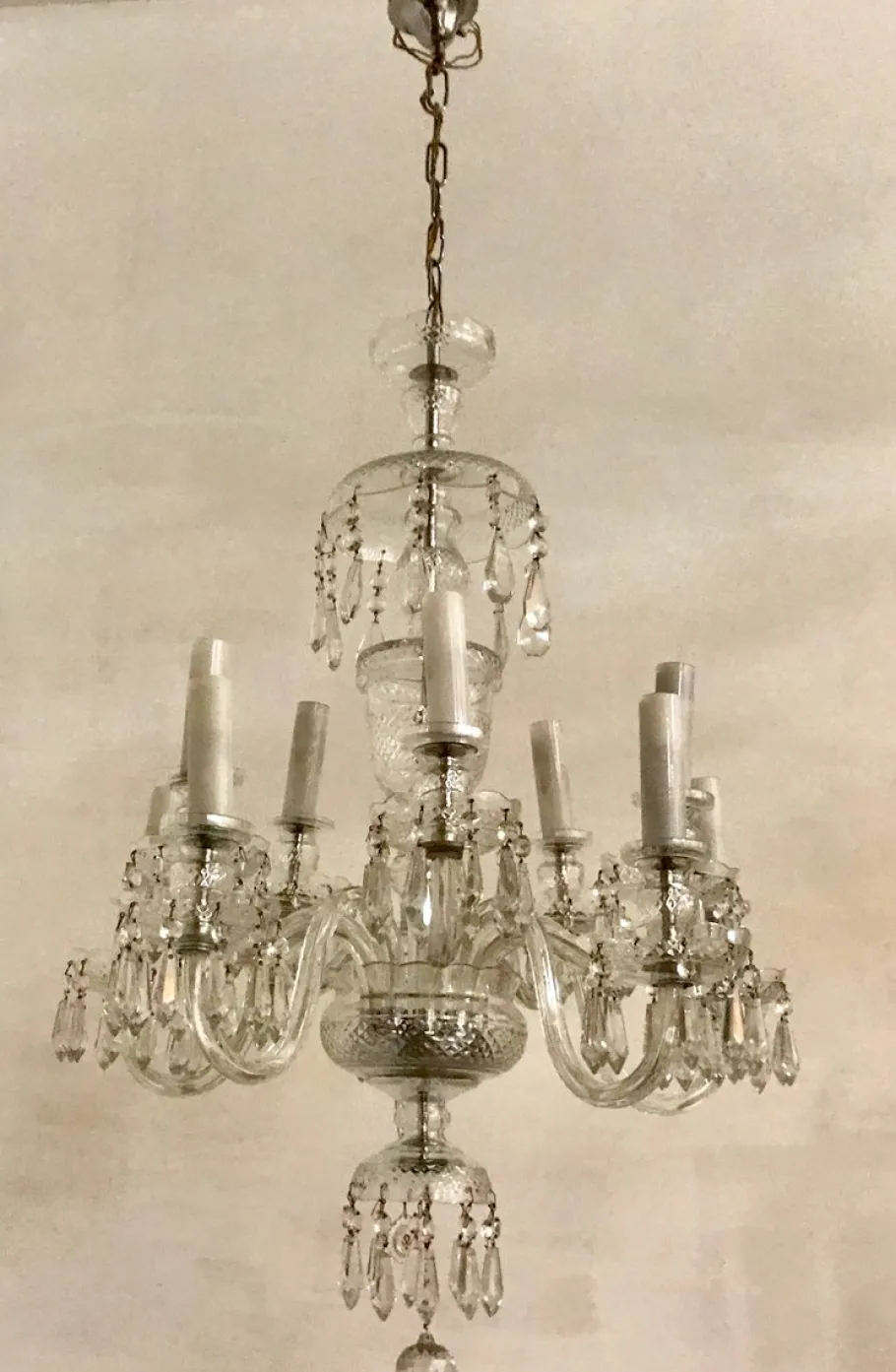 Online Pamono Bohemian Lead Crystal 10-Light Chandelier, 1960s