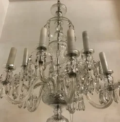 Online Pamono Bohemian Lead Crystal 10-Light Chandelier, 1960s