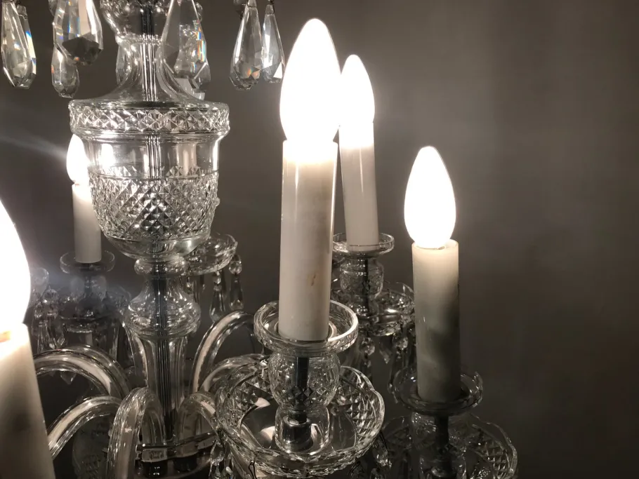 Online Pamono Bohemian Lead Crystal 10-Light Chandelier, 1960s