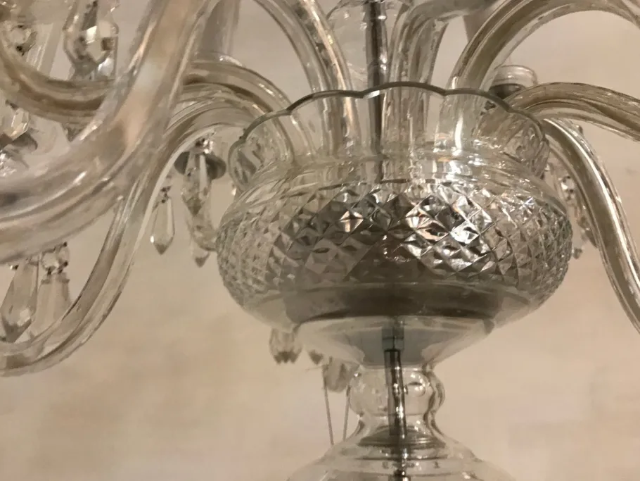 Online Pamono Bohemian Lead Crystal 10-Light Chandelier, 1960s