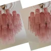 Online Pamono Bold Eclectic Pink Murano Chandeliers, Set of 2
