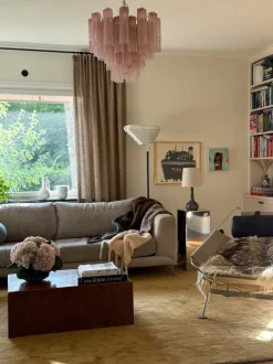 Online Pamono Bold Eclectic Pink Murano Chandeliers, Set of 2