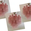 Best Pamono Bold Eclectic Pink Swirled Murano Chandeliers, Set of 3