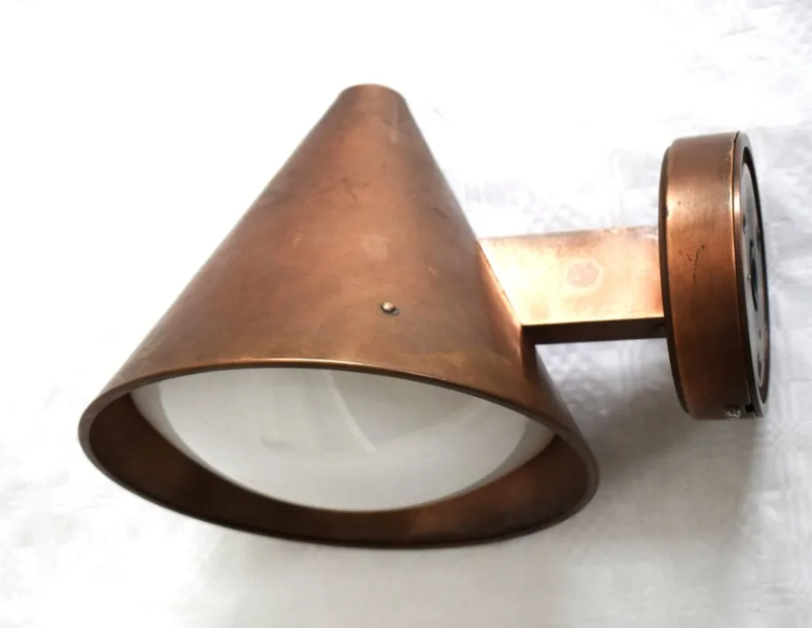 Hot Pamono Boom Outdoor Wall Lamp in Copper from Bega, 1990s