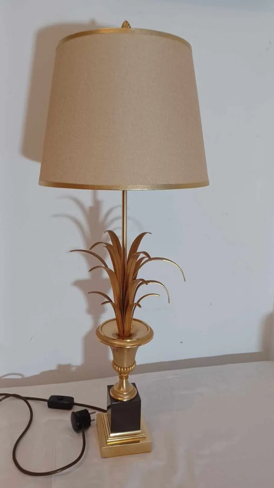 Clearance Pamono Boulanger Palm Pineapple Lamp from Maison Charles, 1960s